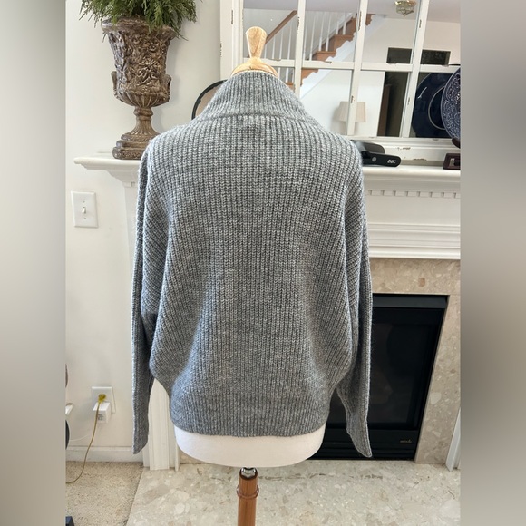 Calvin Klein Jeans Gray Oversized Half Zip Sweater - Picture 7 of 9